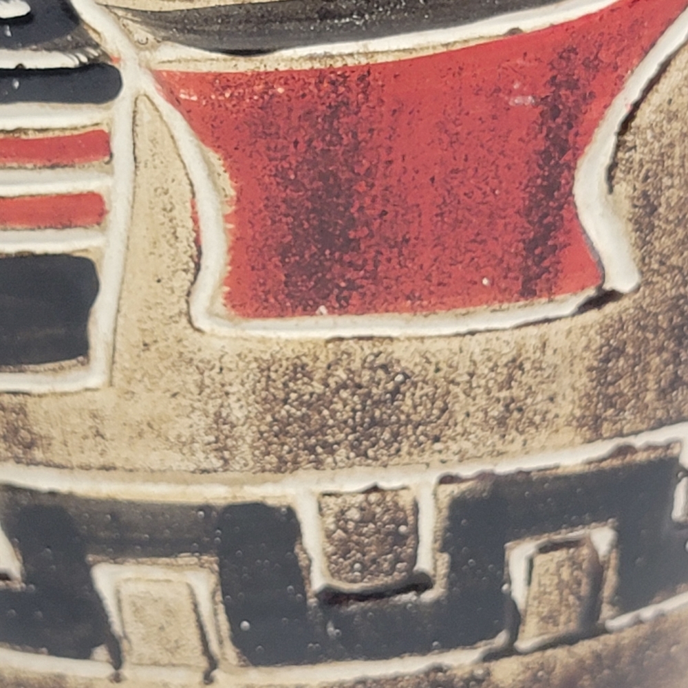 Vintage Motif Vase Egyptian Pharaoh Art Pottery Clay Earthenware 9" Hand Crafted - Picture 13 of 14